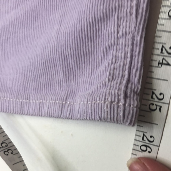 GAP High Rise Cigarette Lilac Corduroy Cropped Jeans, size 14 - Picture 15 of 15